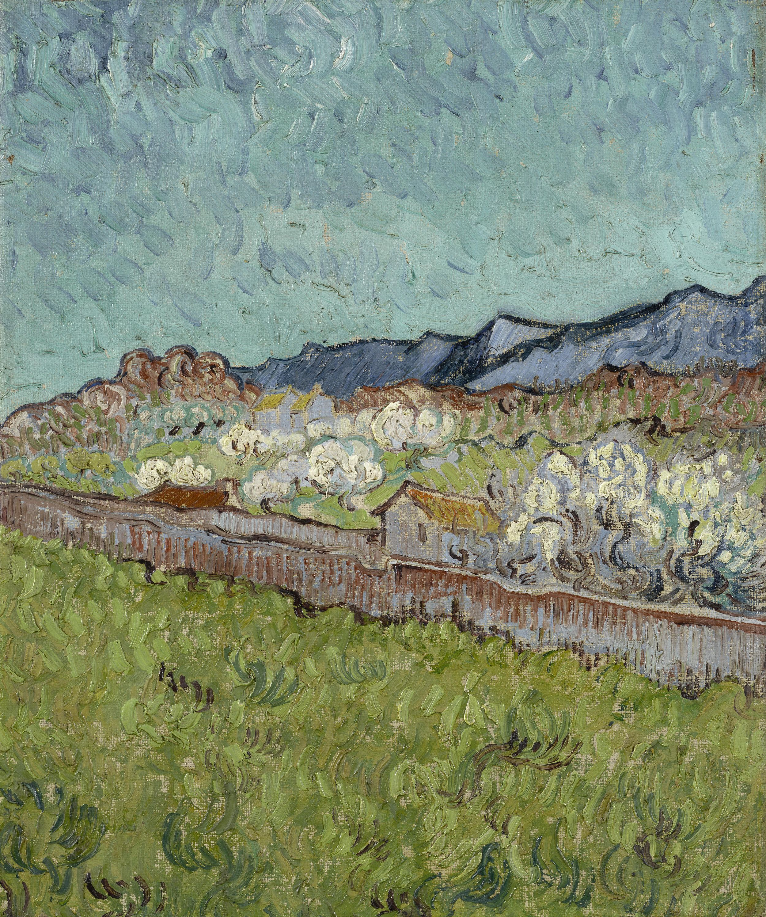 Картина Ван Гога У подножия гор 1889